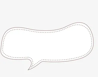 白色不规则对话框装饰免抠