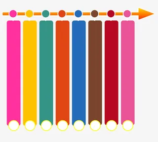 彩虹八色箭头进度条免抠