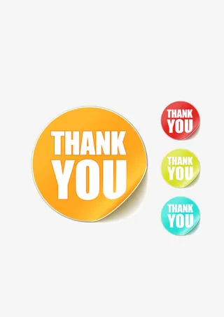 感恩感谢便签纸免抠