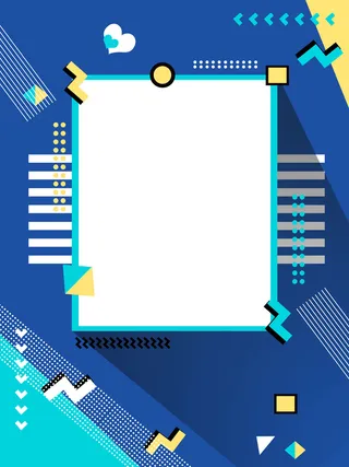 孟菲斯彩色不规则几何背景高清