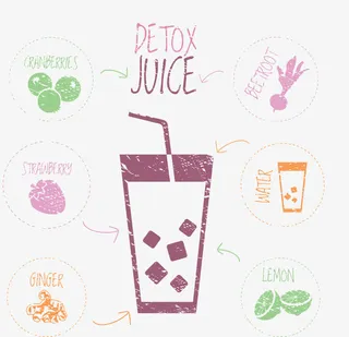 果汁粉笔画矢量素材免抠