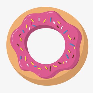 手绘卡通甜甜圈免抠