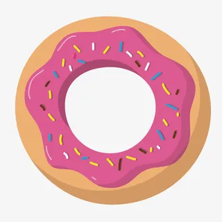 手绘卡通甜甜圈免抠