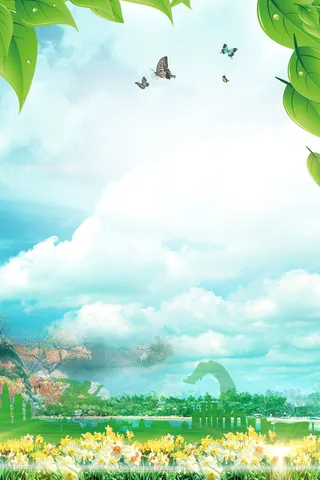 绿色清新环保宣传背景素材高清