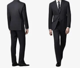 实物西服正反面模特图免抠