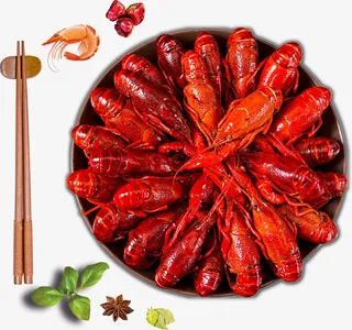 一盘麻辣小龙虾免抠