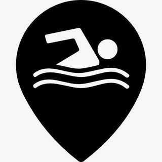 游泳池区的标记图标免抠