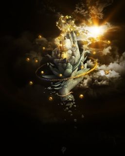 婴尊佛变创意插画免抠