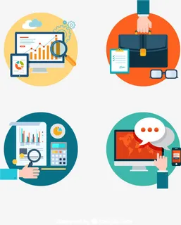 卡通商务人士矢量素材免抠图标元素