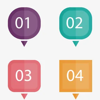 圆角商务标签免抠