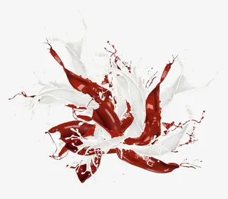 红白飞溅的牛奶高清免扣素材免抠
