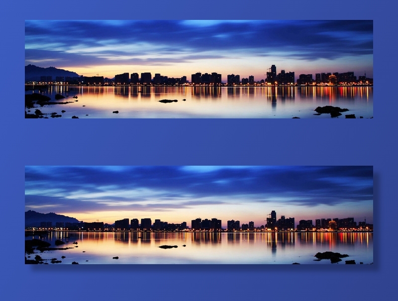 房地产建筑夜景banner背景高清