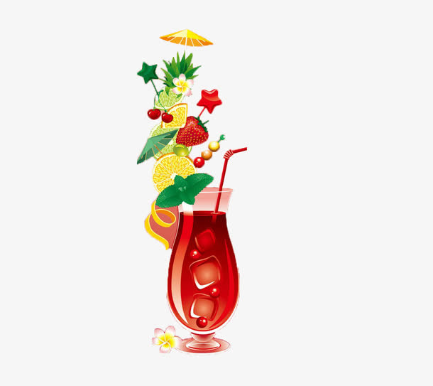 夏日缤纷炫彩潮流创意新鲜美味多免抠
