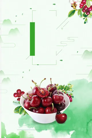 日系小清新美食海报背景素材高清