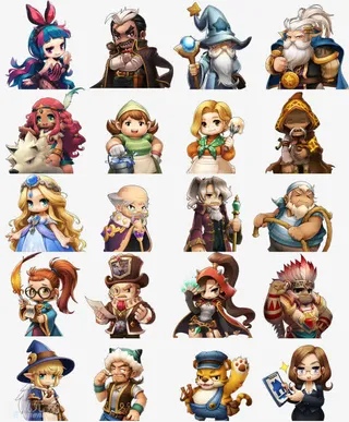 卡通游戏人物素材海报背景