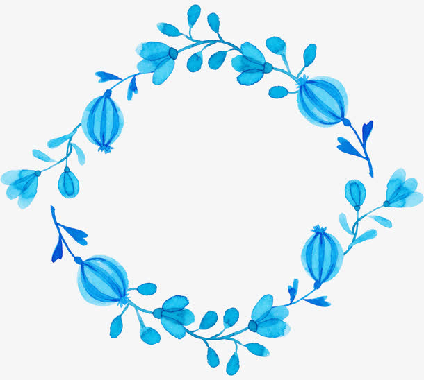 手绘花环免抠
