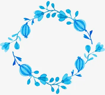手绘花环免抠