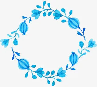 手绘花环免抠