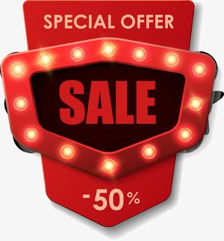 打折霓虹灯免抠