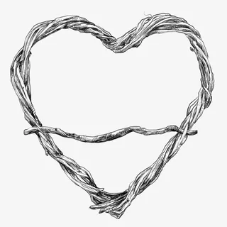 素描爱心免抠