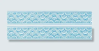 中国风海浪浪花边框底纹免抠