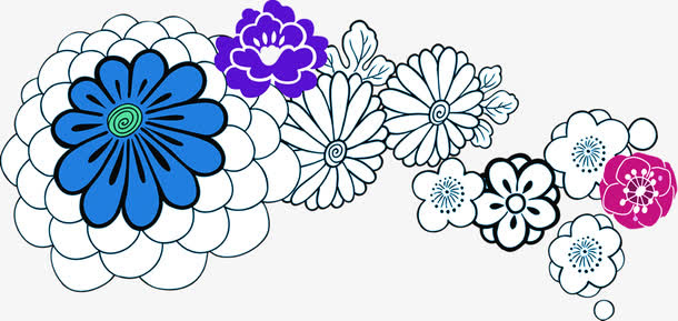 卡通花卉夏天免抠