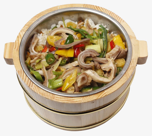 猪耳木桶饭图片免抠