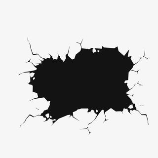 裂开的墙壁免抠