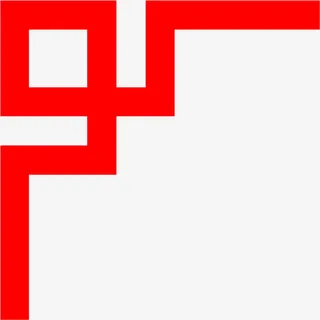 红色边框花纹新年海报设计免抠