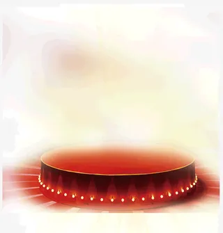 红色奖品台免抠