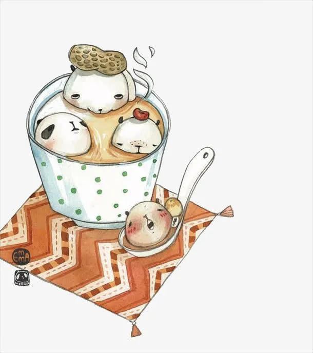 创意动漫汤圆免抠