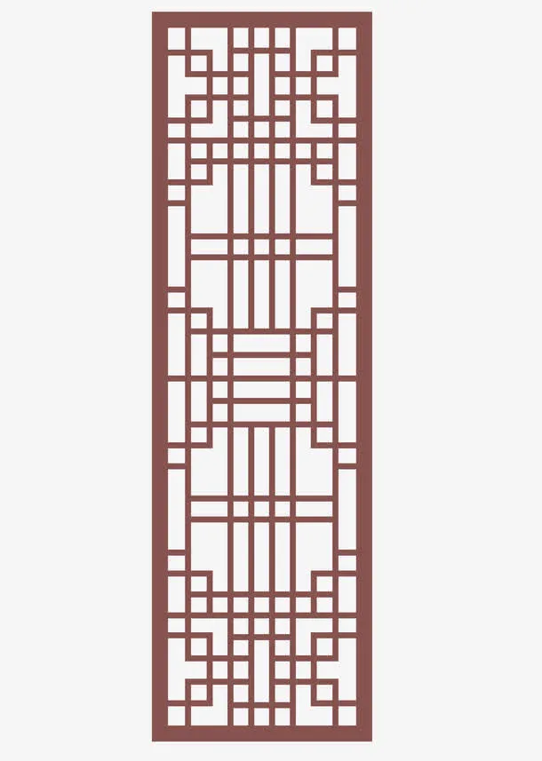 矢量隔断雕花中式免抠