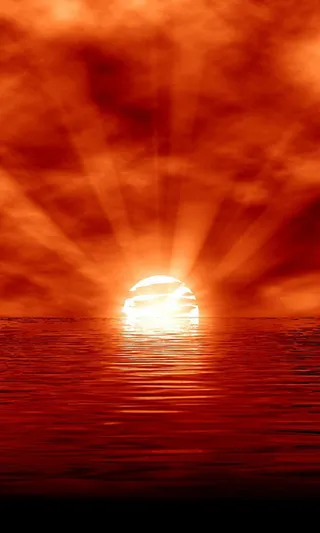 海上落日摄影素材高清