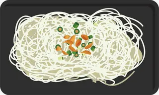 炒粉丝矢量图免抠