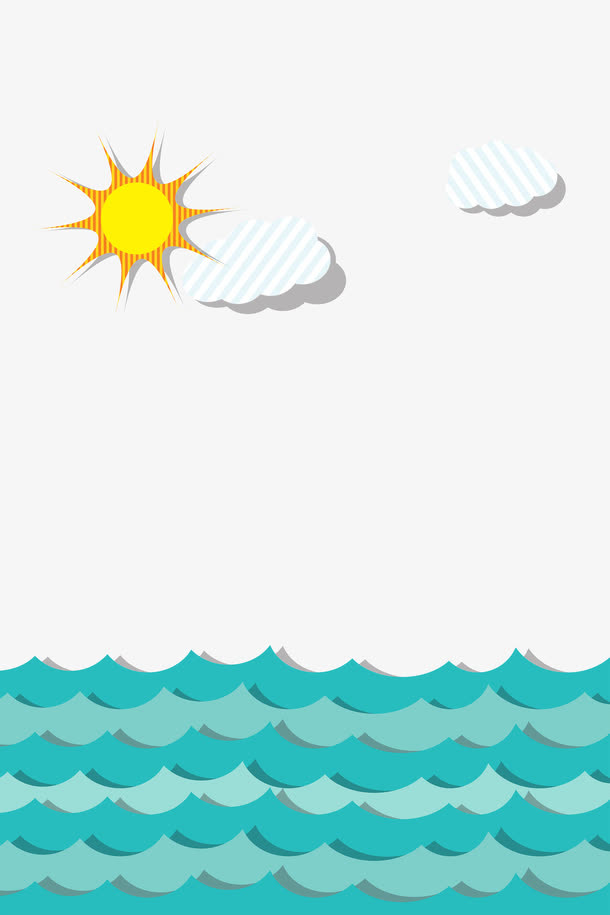 矢量卡通水纹免抠