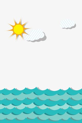 矢量卡通水纹免抠