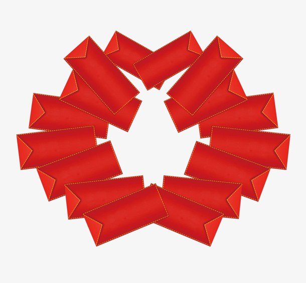 元旦红色新年红包免抠