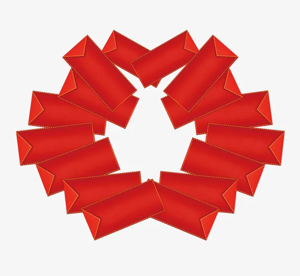 元旦红色新年红包免抠