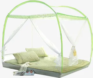 绿色圆顶蚊帐素材免抠