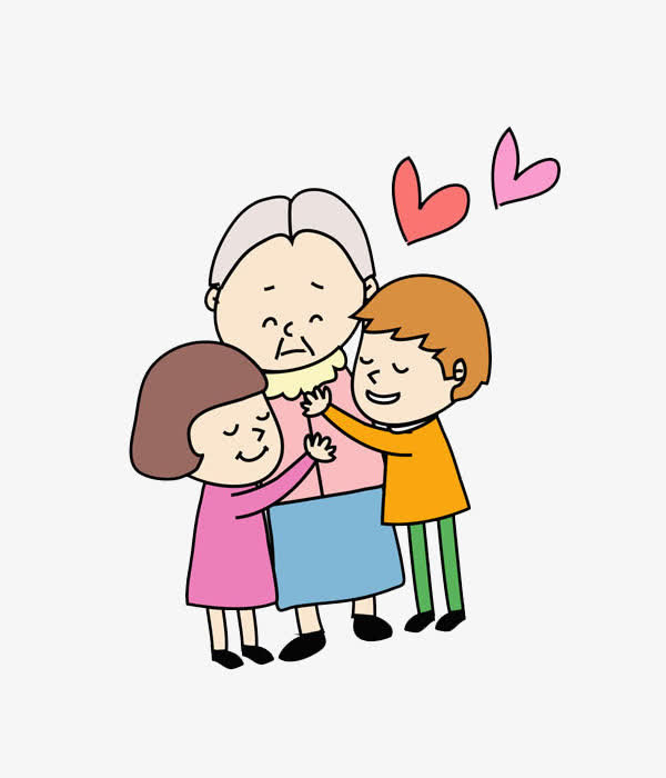 幸福的老人免抠
