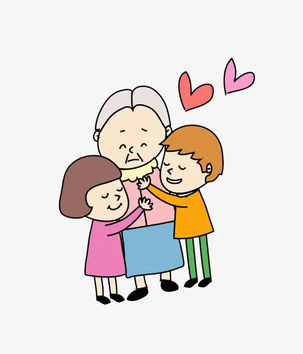 幸福的老人免抠