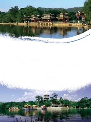 承德旅游海报背景模板高清