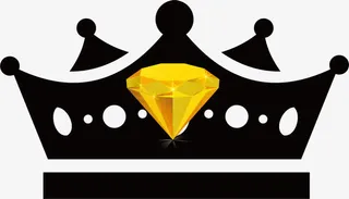 黑色钻石皇冠免抠