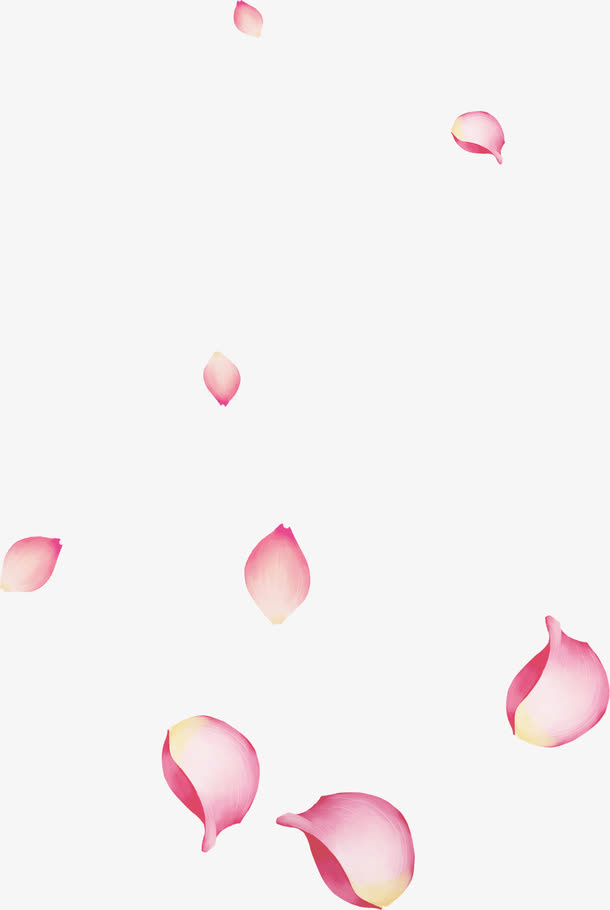 粉色浪漫唯美卡通花瓣免抠