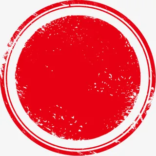 中国风笔触红色印章免抠