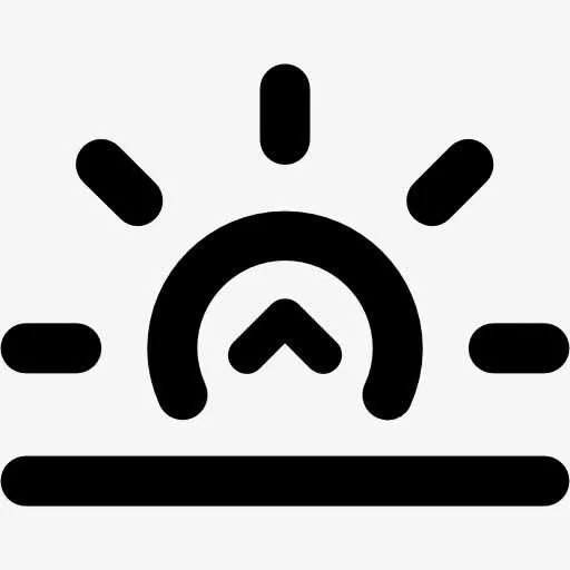 闪亮的日出图标免抠
