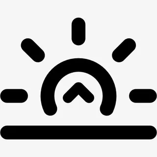 闪亮的日出图标免抠