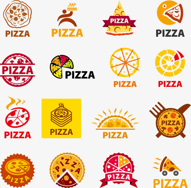 披萨LOGO标志设计矢量图免抠