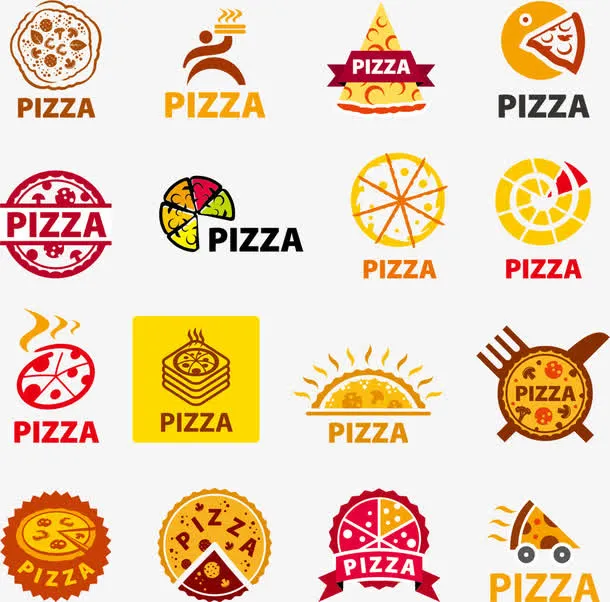 披萨LOGO标志设计矢量图免抠