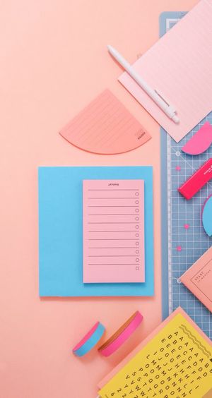 甜美可爱文具壁纸免抠